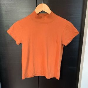 Everlane Short Sleeve Mock Neck Top